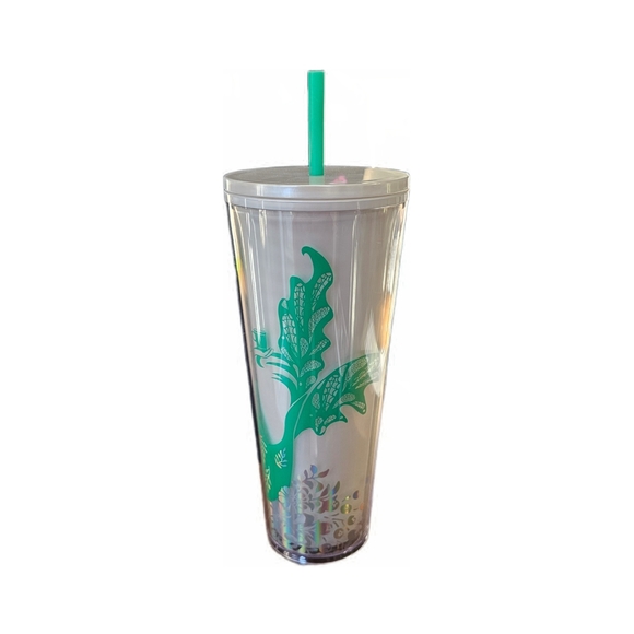Starbucks 2022 Holiday Mermaid Iridescent Siren Cold Cup 24 oz Cold Tumbler - Picture 3 of 7